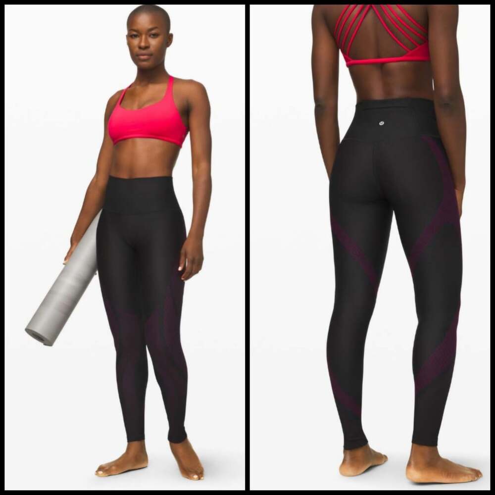 Lululemon Mapped Out High Rise Tight 28 Size 4 Black Marvel